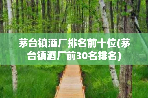 茅台镇酒厂排名前十位(茅台镇酒厂前30名排名)