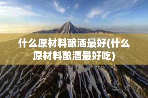 什么原材料酿酒最好(什么原材料酿酒最好吃)