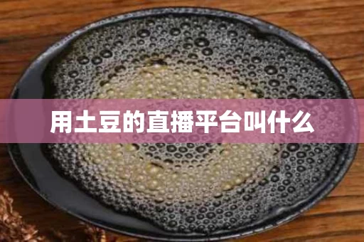 用土豆的直播平台叫什么