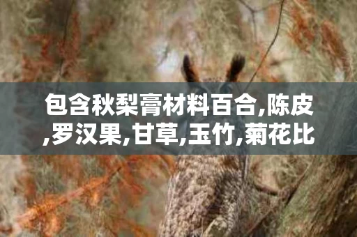 包含秋梨膏材料百合,陈皮,罗汉果,甘草,玉竹,菊花比例的词条