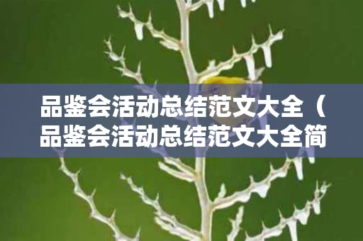 品鉴会活动总结范文大全（品鉴会活动总结范文大全简短）