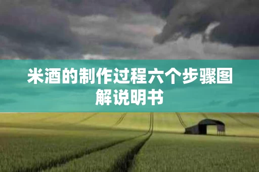 米酒的制作过程六个步骤图解说明书