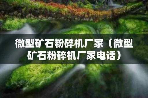 微型矿石粉碎机厂家（微型矿石粉碎机厂家电话）