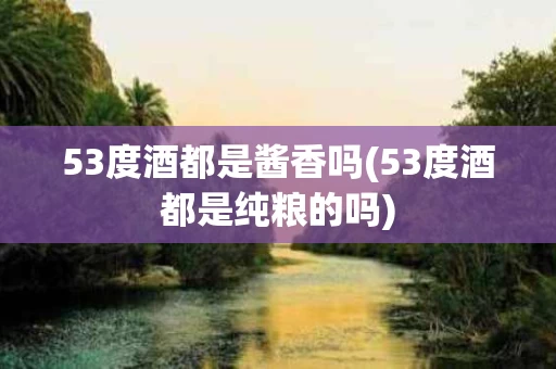 53度酒都是酱香吗(53度酒都是纯粮的吗)