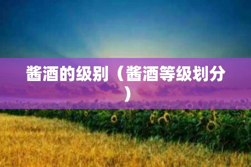酱酒的级别（酱酒等级划分）