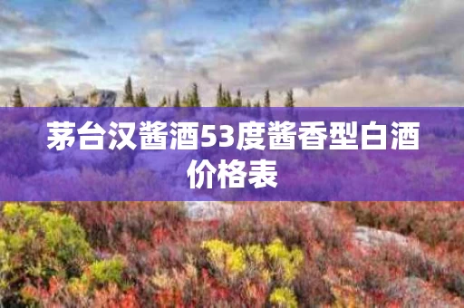 茅台汉酱酒53度酱香型白酒价格表