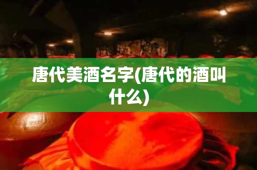 唐代美酒名字(唐代的酒叫什么)
