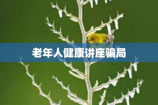 老年人健康讲座骗局