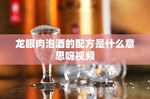 龙眼肉泡酒的配方是什么意思呀视频