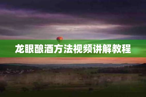 龙眼酿酒方法视频讲解教程