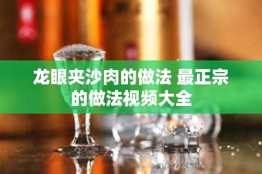 龙眼夹沙肉的做法 最正宗的做法视频大全