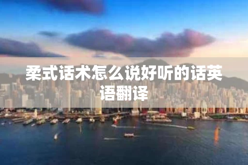 柔式话术怎么说好听的话英语翻译