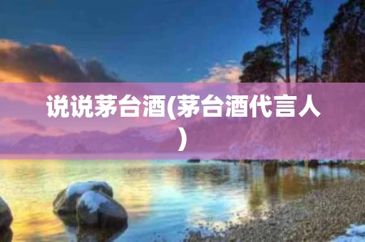 说说茅台酒(茅台酒代言人)