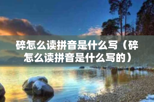 碎怎么读拼音是什么写（碎怎么读拼音是什么写的）
