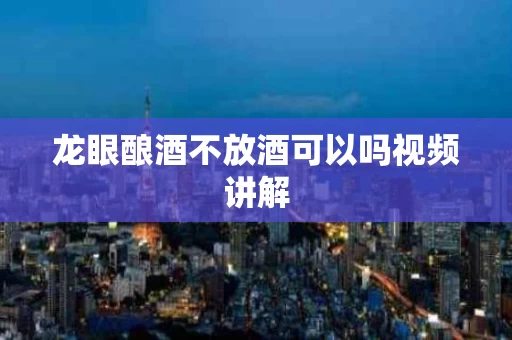 龙眼酿酒不放酒可以吗视频讲解