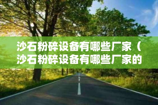 沙石粉碎设备有哪些厂家（沙石粉碎设备有哪些厂家的）
