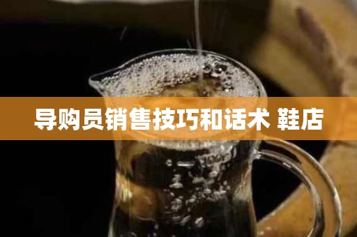 导购员销售技巧和话术 鞋店