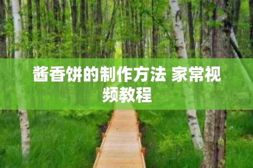 酱香饼的制作方法 家常视频教程