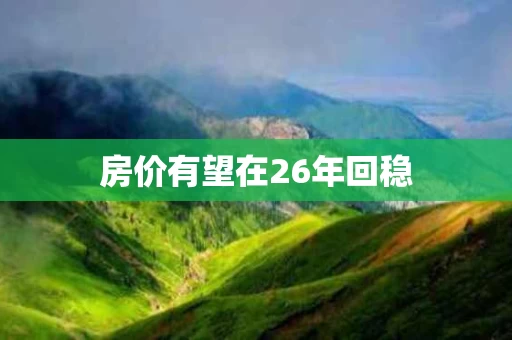 房价有望在26年回稳