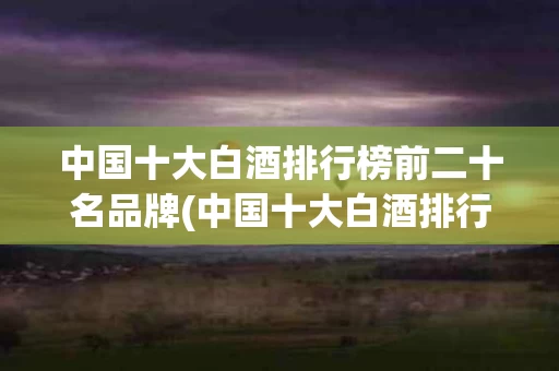 中国十大白酒排行榜前二十名品牌(中国十大白酒排行榜前二十名品牌有哪些)