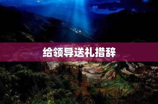 给领导送礼措辞