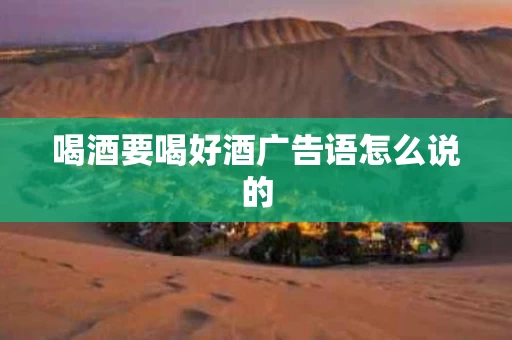 喝酒要喝好酒广告语怎么说的