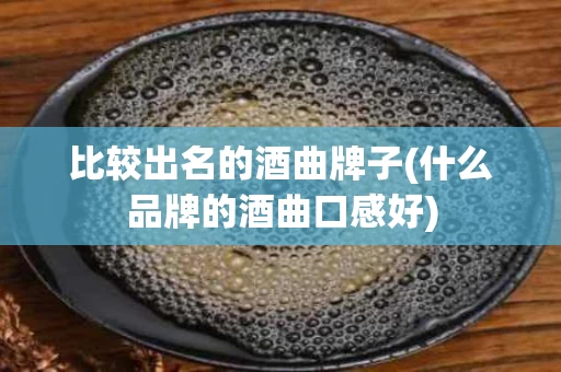 比较出名的酒曲牌子(什么品牌的酒曲口感好)