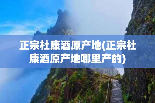 正宗杜康酒原产地(正宗杜康酒原产地哪里产的)