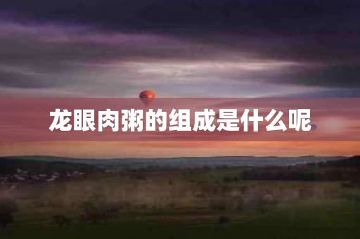 龙眼肉粥的组成是什么呢