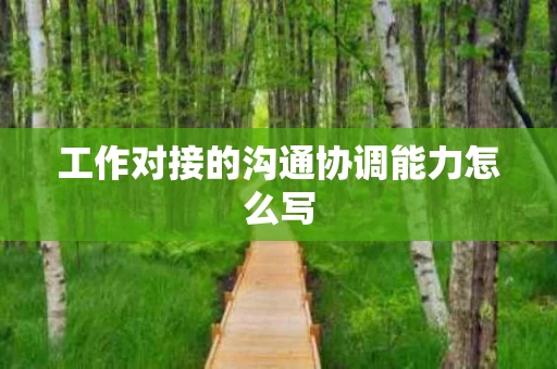 工作对接的沟通协调能力怎么写