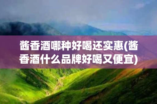 酱香酒哪种好喝还实惠(酱香酒什么品牌好喝又便宜)