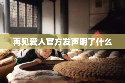 再见爱人官方发声明了什么