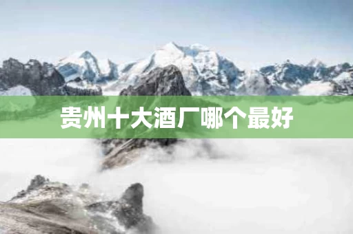贵州十大酒厂哪个最好