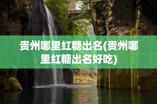 贵州哪里红糖出名(贵州哪里红糖出名好吃)