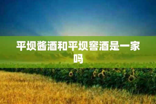 平坝酱酒和平坝窖酒是一家吗
