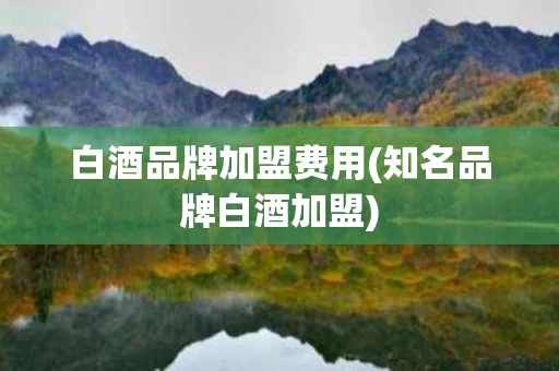 白酒品牌加盟费用(知名品牌白酒加盟)