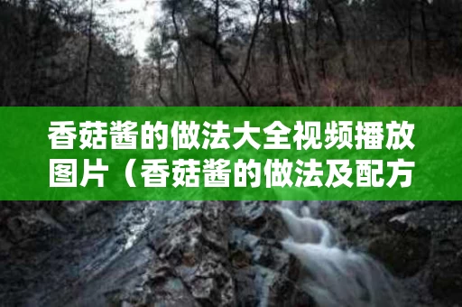 香菇酱的做法大全视频播放图片（香菇酱的做法及配方视频）
