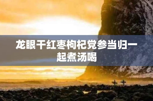 龙眼干红枣枸杞党参当归一起煮汤喝