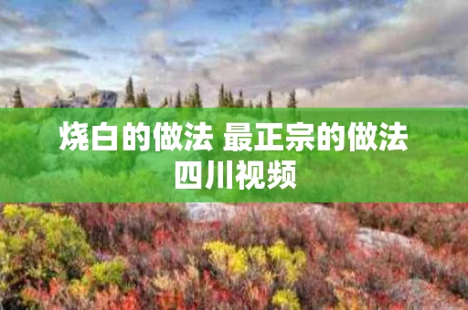 烧白的做法 最正宗的做法四川视频