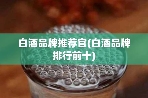 白酒品牌推荐官(白酒品牌排行前十)
