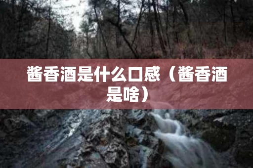 酱香酒是什么口感（酱香酒是啥）