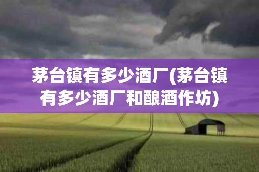 茅台镇有多少酒厂(茅台镇有多少酒厂和酿酒作坊)