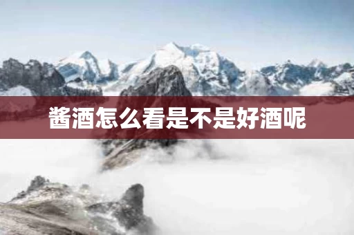酱酒怎么看是不是好酒呢