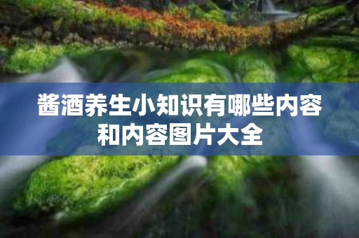 酱酒养生小知识有哪些内容和内容图片大全