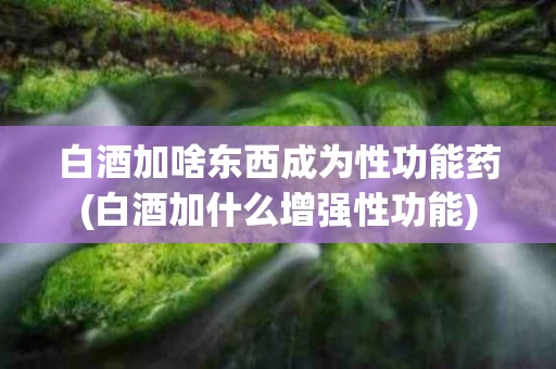 白酒加啥东西成为性功能药(白酒加什么增强性功能)
