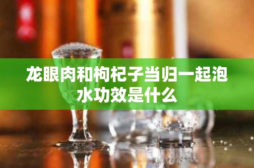龙眼肉和枸杞子当归一起泡水功效是什么