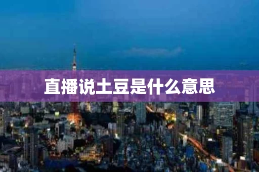直播说土豆是什么意思