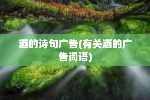 酒的诗句广告(有关酒的广告词语)