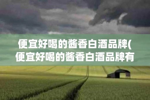 便宜好喝的酱香白酒品牌(便宜好喝的酱香白酒品牌有哪些)