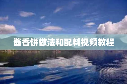 酱香饼做法和配料视频教程